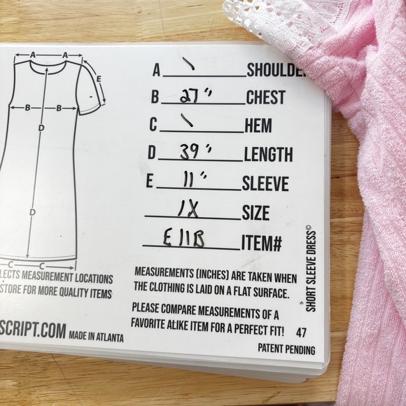 Vintage Roamans Pink Lace Trim Day Robe Nightgown Dress Size 1X Textured Stripe - Picture 2 of 11